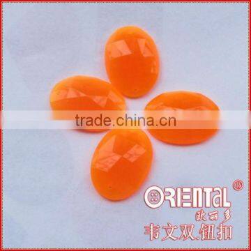 2 holes colorful elliptical resin stone trim