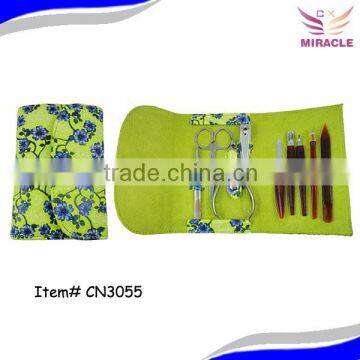 Plant flower printing nail file nail clipper wholesale beauty manicure set