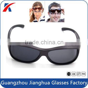 New model polarized shiny black UV400 fit over sunglasses