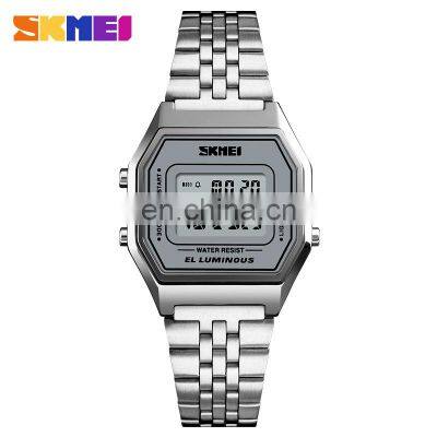 SKMEI 1345 Lady's Fashion&Casual Digital Watch Multi-function Stainless Steel Sport Watch For Women photo-4