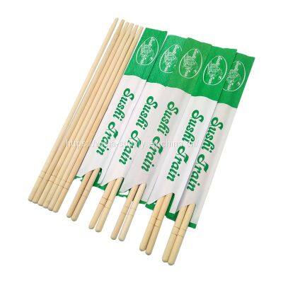 Best quality wholesale price custom logo print round bamboo chopsticks