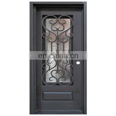 Cheap Price Modern Safety Main Entrance Waterproof Wrought Iron Grill Single Security Gate Door Design