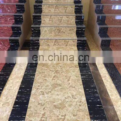Marble Glazed Finish Stair Tiles,Ceramic Anti Slip Stepping Stairs Flooring Tiles