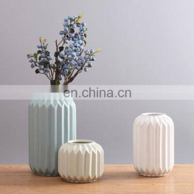 Newest Selling Ceramic Pottery Folower Vase Nordic Ornaments Decorative Sublimation White Decor Ceramic Centerpiece Vase