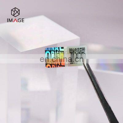3D Custom Logo Anti Counterfeit Hologram QR Code Sticker for Products Authentication