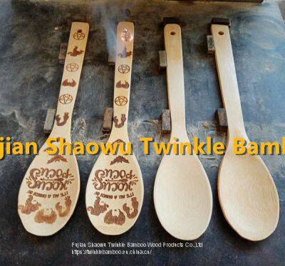 Eco Bamboo Cooking Spatula Set Spoon Carving Bamboo Wood Burn Kitchen Tool photo-4