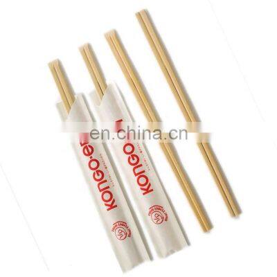 Disposable Bamboo Chopsticks with Custom Paper Sleeve Printed 2 Colors