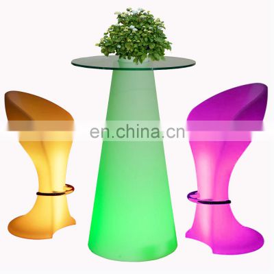 portable wireless rechargeable outdoor led light bar cocktail tables and chairs christmas festival party light led bar table lam