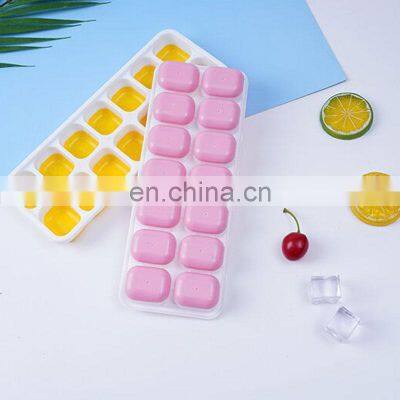 Latest Personalised New Rectangle PP BPA Free Easy Release Silicone Portable Wholesale Reusable Ice Cube Tray photo-3