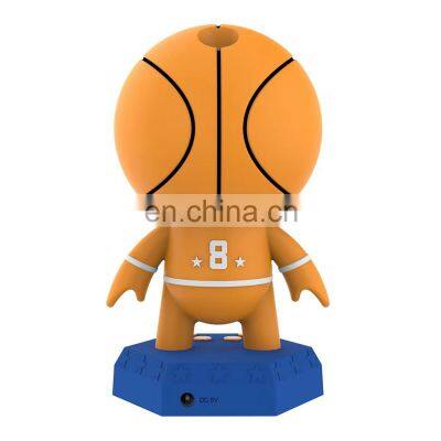 Creative Basketball Shape Projection Alarm Clock Color Luminous Wake Up Children's Alarm Clock Sleep Training Clock photo-2