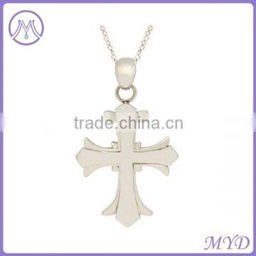 modern simple style stainless steel coptic cross pendant