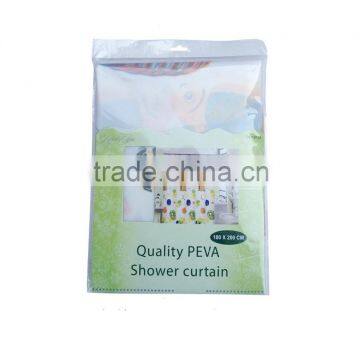 home goods plastic shower curtain/ printed PEVA plastic shower curtain