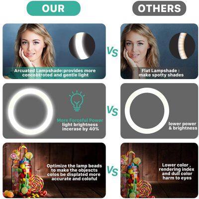 Cat Ear Makeup Selfie 10 Inch 10inch RGB Ring Fill Light With Tripod Stand Photography Phone Flash Ring Light Lamp Fashion Circle photo-5