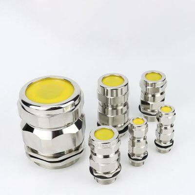 Customized Double-Sealed Armored Brass Cable Glands Explosion-Proof Marine Waterproof Joint Copper Nickel Plating Custom Letter