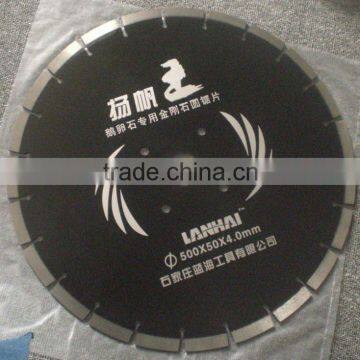 Wet saw blade 500mm segmented diamond blade for asphalt cutting