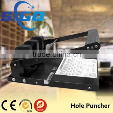 Heavy duty three hole pucher