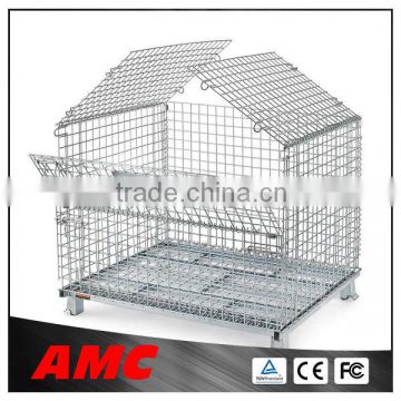 metal wire mesh foldable baskets storage container