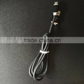 Hot Products Wholesale High Speed Braided 2 in 1 Charging Data Micro Usb Cable photo-3