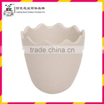 Eggshell Melamine flower pot MX1208