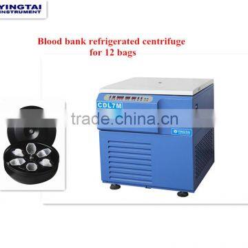 Blood bank refrigerated centrifuge for 12 bags Yingtai CDL7M high quality