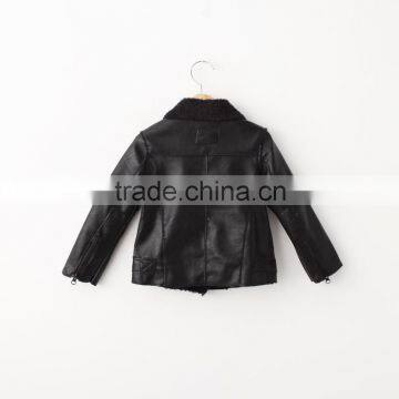 Kids Clothing Autumn Winter New Children Leather Girl Coat High Quality Girls Outerwear Kids Wear