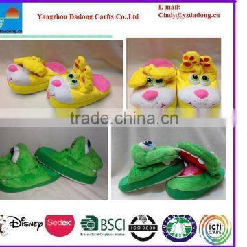 plush toy slipper/plush slipper/funny animal shaped plush slipper