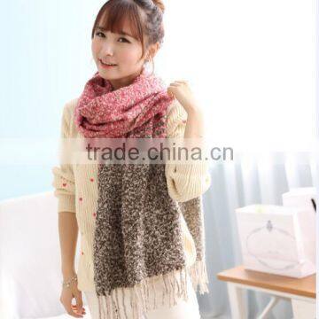 Wholesale Coral Fleece Striped Woven Warm Winter Women Shawls photo-4