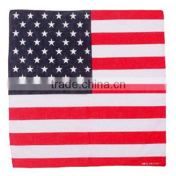 America Flag Printed Cotton Square Bandana