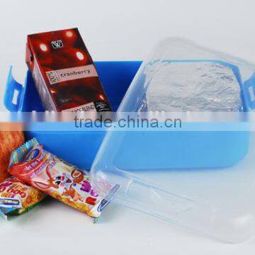 Custom Plastic Treasure Chest Lunch Box/Lunch Box - Cyan - Contents Not Included photo-3