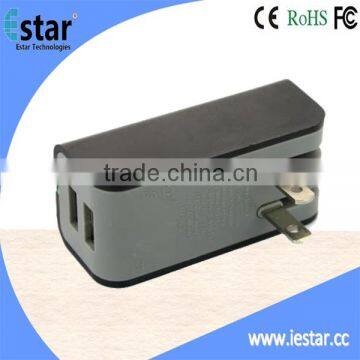 Multi-function 2 ports family-size usb home charger