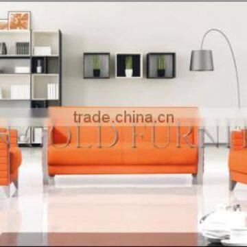 PU Leather Sofa Bed Modern Sofa Furniture Leather Sofa Set for Office(SZ-SF04) photo-2