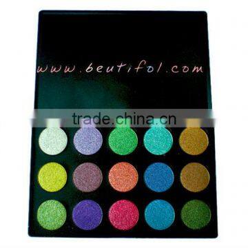 Wholesale 15 color glitter eyeshadow, wet powder cosmetics eye shadow pallet