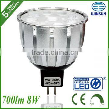 French China led light CE ROHS led lamp 8W GU5.3 MR16