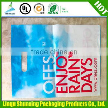 ldpe die cut handle hole shopping bags / printed handle bag