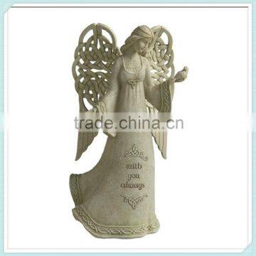 Hademade unpainted resin Angel Figurine wholesale