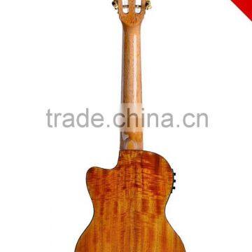 China Wholesale Special Two Holes Soundhole Tenor Acacia Wood Ukulele Classical Headstock photo-3