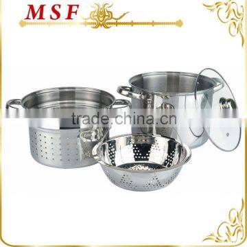 20cm, 24cm multi-cookware set pasta cooker steamer set steamer insert microwave oven safe MSF-L3093