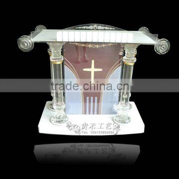 High Qualtiy Modern Plexiglass Church Pulpit Church Pedestal Pulpit Quality Choice Most Popular photo-3