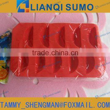 FDA Food Grade TPE Ice Cubes Tray , Ice Cubes Mould , Ice Tray Orange-shaped photo-2