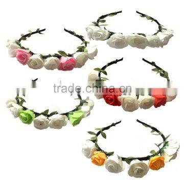 2015 Boho style daisy flower crown headband manufacturer H4045