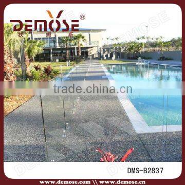 removable for flooring mounted temporary swimming pool fence and acrylic glass handrail