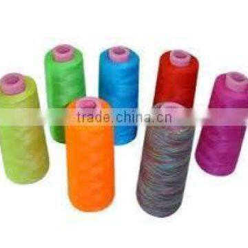 sell yarn: 100% Polyester sewing thread color and raw white