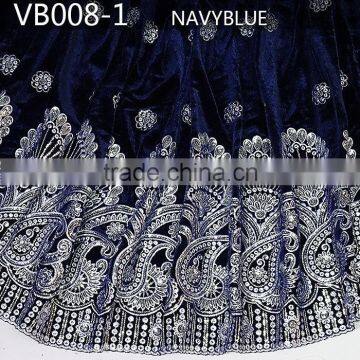 navy blue george on velvet wrappers VB008-1