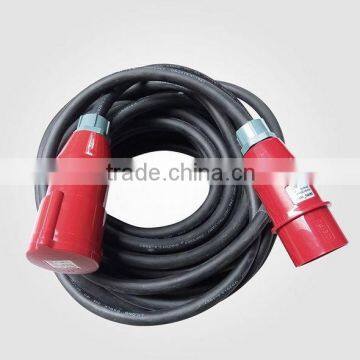 soft rubber power junction cable with 32A 5pin plugs