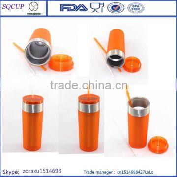 Hot sale Newest Sippy Cup With Straw and Steel Ring Thermal Tumbler With Glue Spray Manufactory