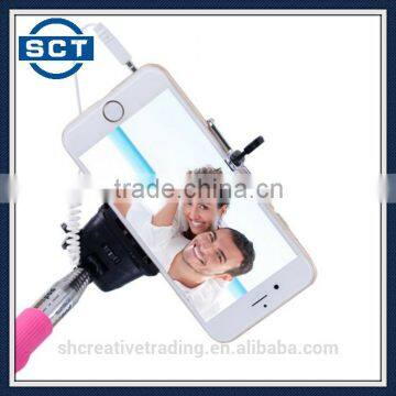 Extendable Selfie Wired Stick Holder Monopod Cable Take Pole Selfie Stick for Smartphone