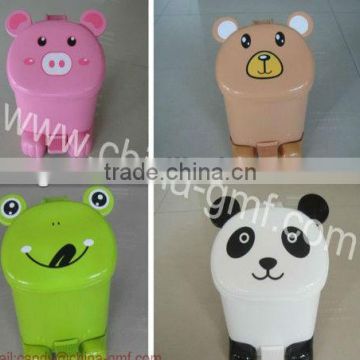 Animal pig bear panda duck frog cute home house room child children kid mini small plastic garbage bin with foot pedal