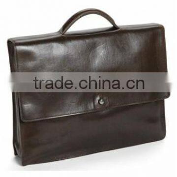 Chocolate Brown Leather Briefcase High Quality