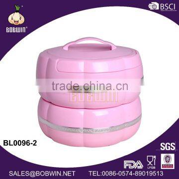 Pumpkin shape stainless steel insulated food storage