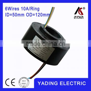 SRH 50120- 6p Through bore slip ring ID50mm. OD120mm. 6Wires, 10A 6wires